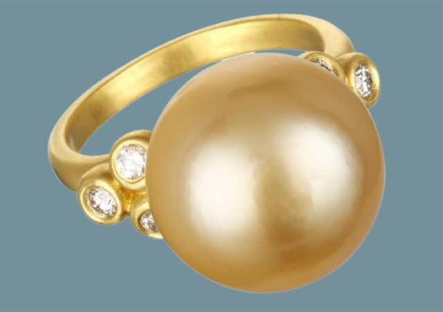This Lustrous Golden South Sea Pearl Ring Is Wearable Sunshine