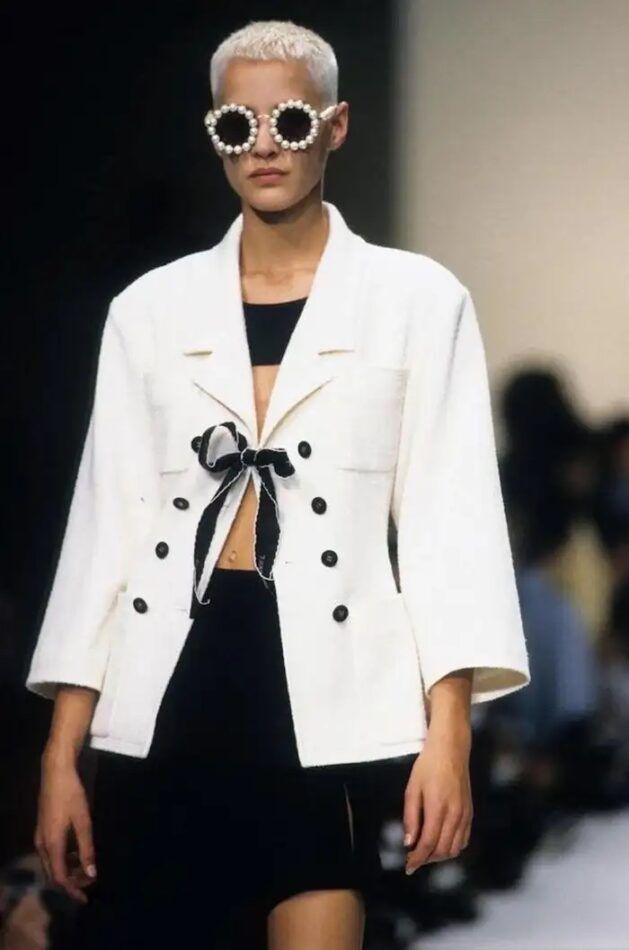 Chanel pearl sunglasses as featured in the house's spring 1994 runway show