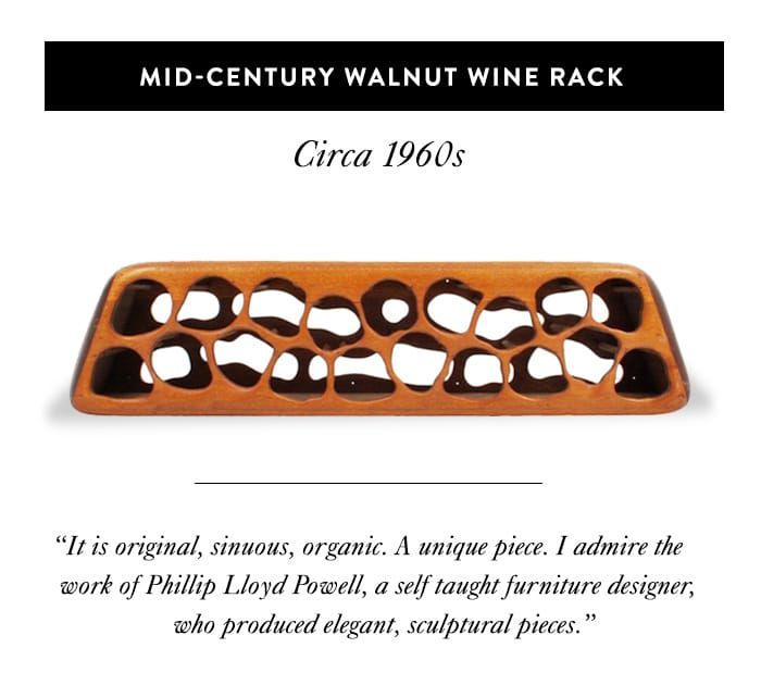 Mid-Century Walnut Wine Rack