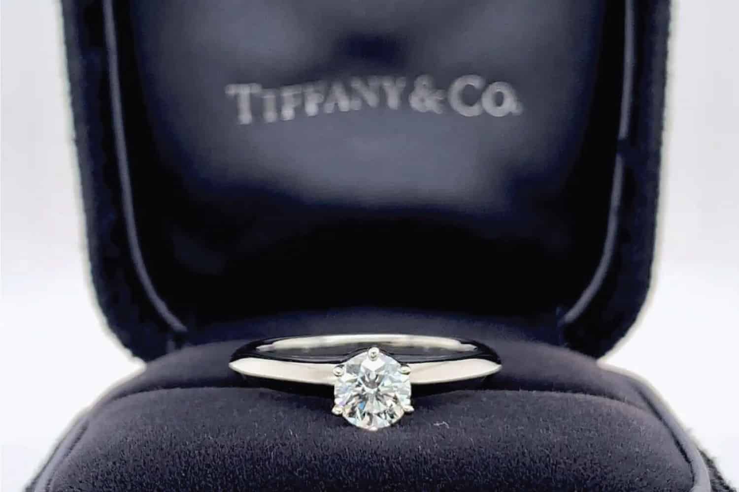 The Tiffany® Setting in platinum: world's most iconic engagement ring.