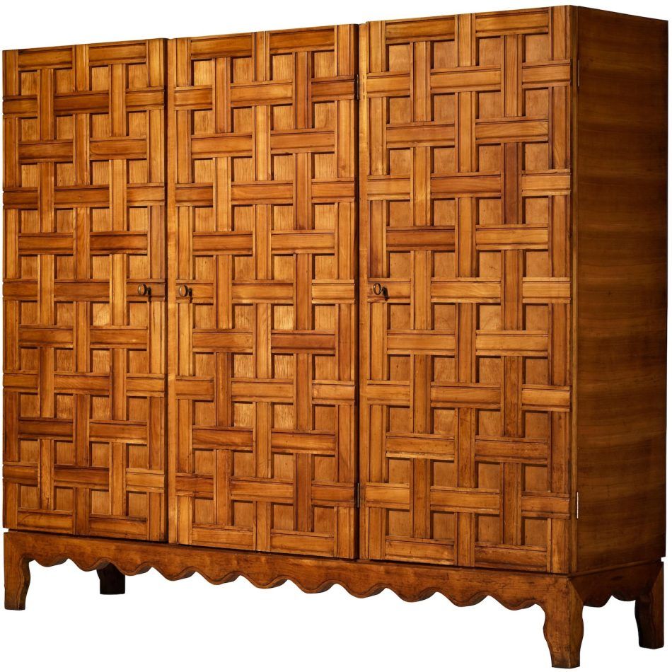Paolo Buffa wardrobe in cherry, 1940s