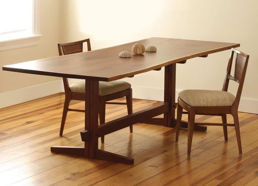 Black Walnut Midcentury Style Dining Table and XX chairs
