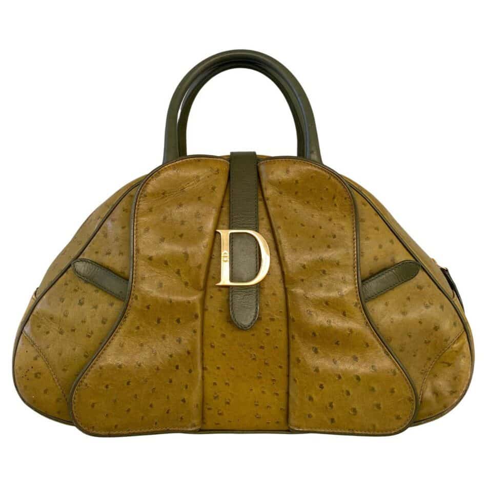 Christian Dior limited-edition ostrich bowler bag, 2010s