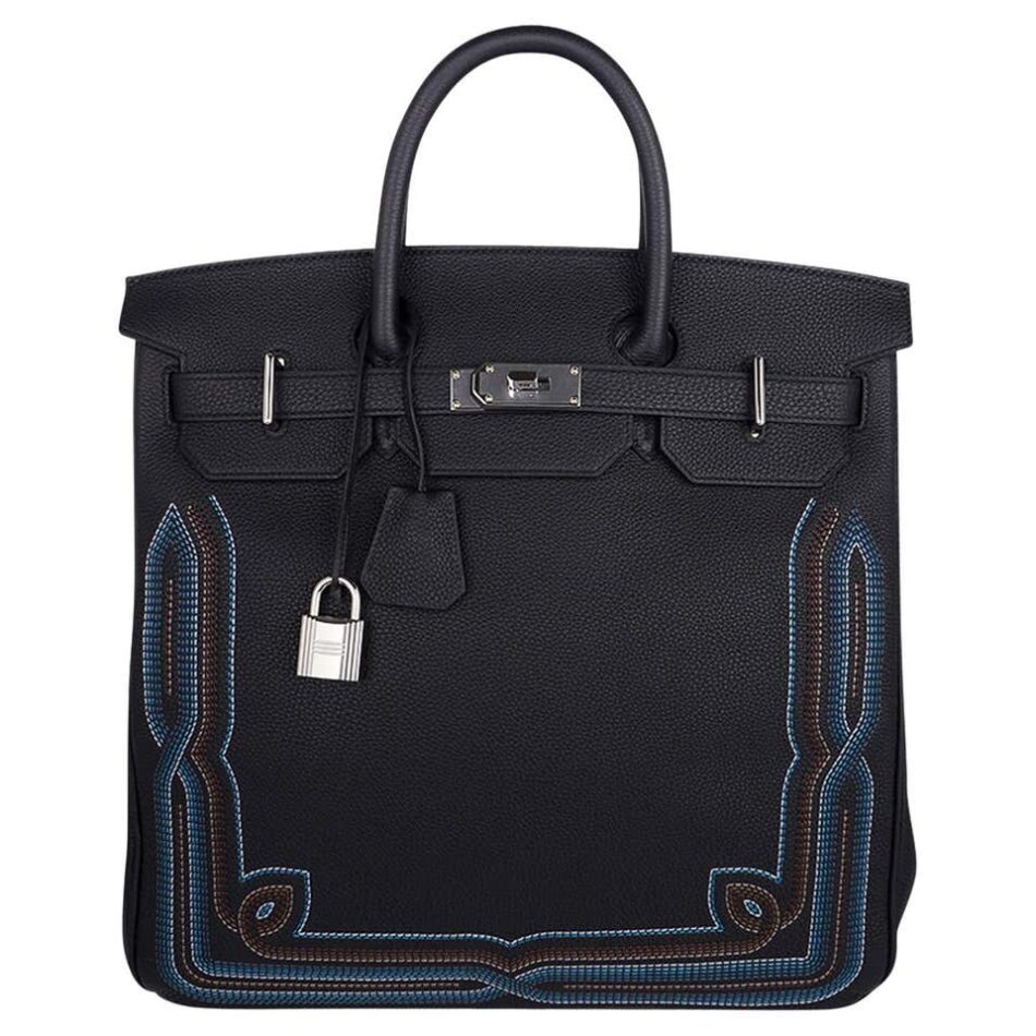 Hermès Haut à Courroies runway embroidered Birkin 40, 2021
