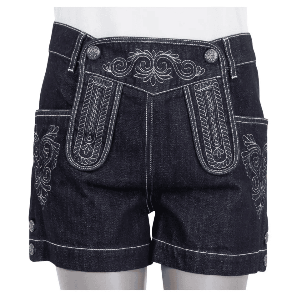 Chanel Salzburg embroidered denim shorts, 2015