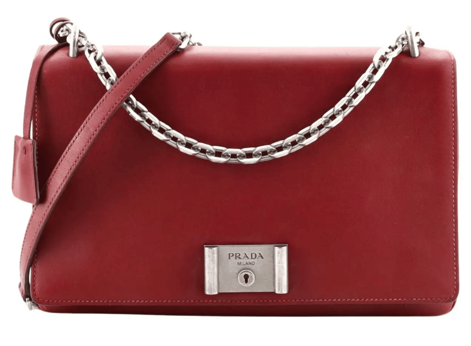 Prada Lux Chain Lock Flap Bag