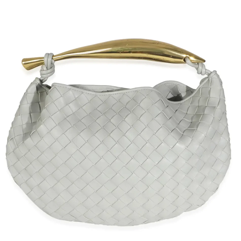 Bottega Veneta Agate Grey Nappa Intrecciato Sardine Bag